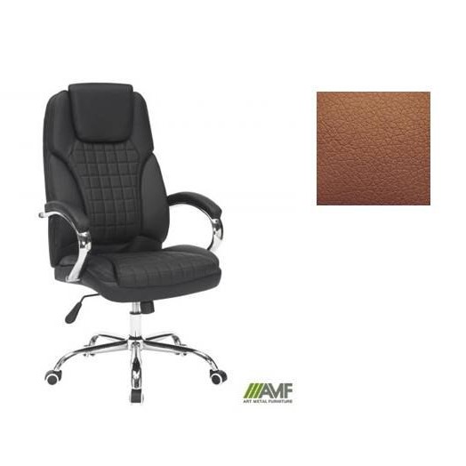 Крісло офісне AMF Lester шкірозамінник коричневий (555319)